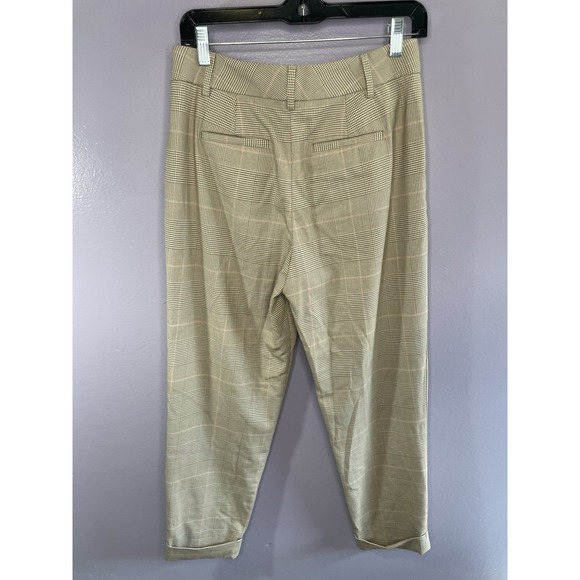 Banana Republic Women's 4 Brown Houndstooth Cropped Dress Pants Trousers - Picture 5 of 10